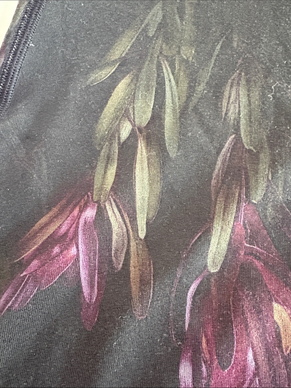 Lululemon Floral Black Racerback Active Tank with Purple Accents - Picture 7 of 12